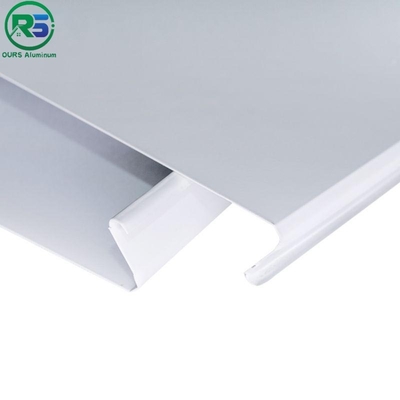 SGS Tested Windproof Aluminium Strip Ceiling Beveled Edge Aluminum Linear Suspended Ceiling Panel