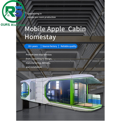 2023 Custom-made Modern Design Aluminum alloy Capsule Tiny House For living Prefab Houses Capsule Cabin Apple Cabin