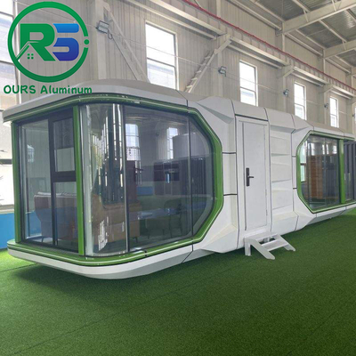 2023 Custom-made Modern Design Aluminum alloy Capsule Tiny House For living Prefab Houses Capsule Cabin Apple Cabin